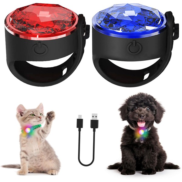 Yesbular 2-Pack Dog Lights for Night Walking Clip On, 3