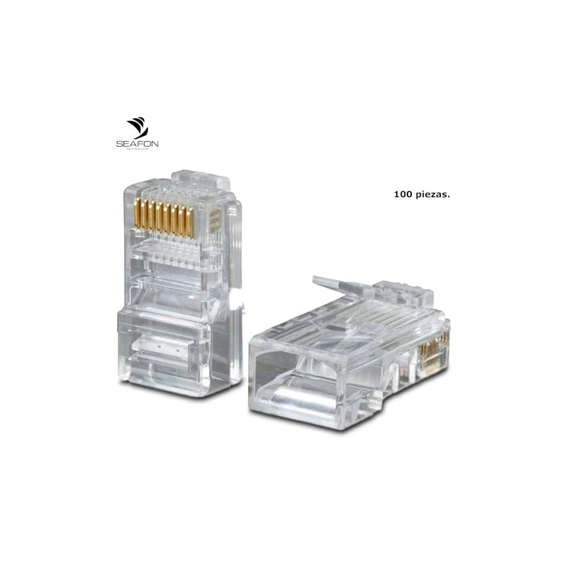 Conectores Rj45 Cat 6, Paquete De 100 Piezas Cable Red