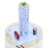 QWORK Industrial LED Rotating Strobe Beacon Warning Lights, 4 Pack