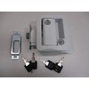 RV Camper Trailer White Entry Door Handle Latch Keyed Lock w/Deadbolt / 4 Keys