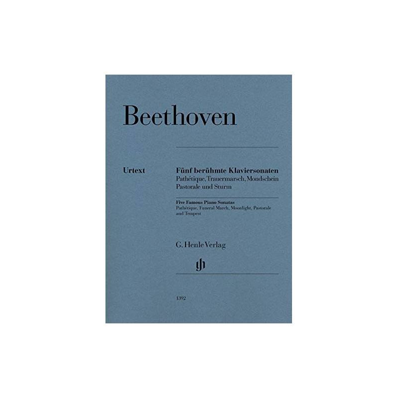 Five Famous Piano Sonatas (Multilingual Edition)