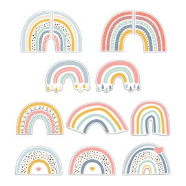 Carson Dellosa We Belong 36 pc Boho Rainbow Bulletin Board Cutouts, Rainbow Classroom Cutouts for Spring and Summer Bulletin Board Decorations, Rainbow Décor, and Boho Rainbow Classroom Décor