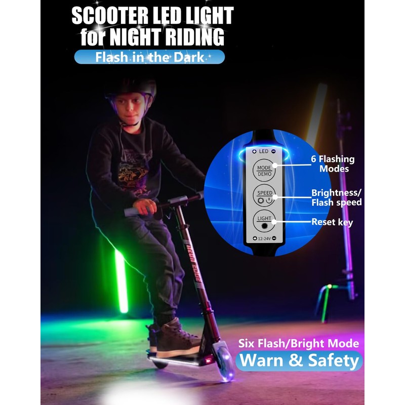 Keiurot Led Lights for Scooter Night Riding Electric Scooter LED