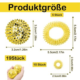 4 StüCk Magnetic MassagebäLle 10 Massageringe 4 Massage ArmbäNder Mit 10 Massageringe Für Stress Relief Oder Massage