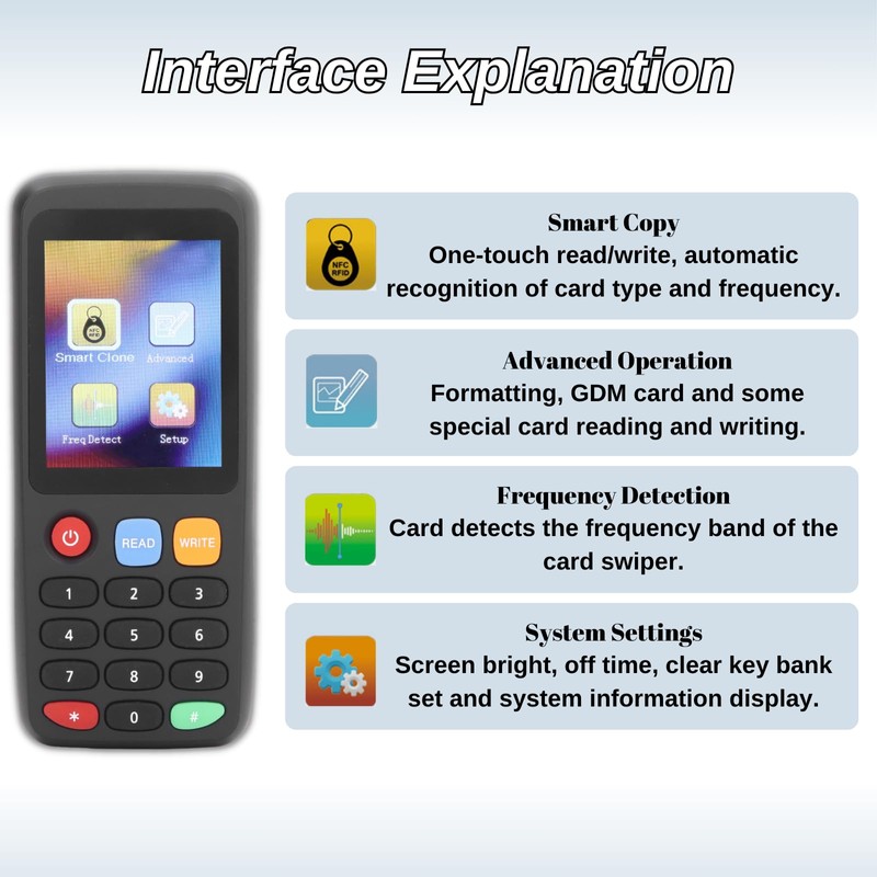 NFC Card Copier Writer, NFC RFID Card Copier Reader Writer