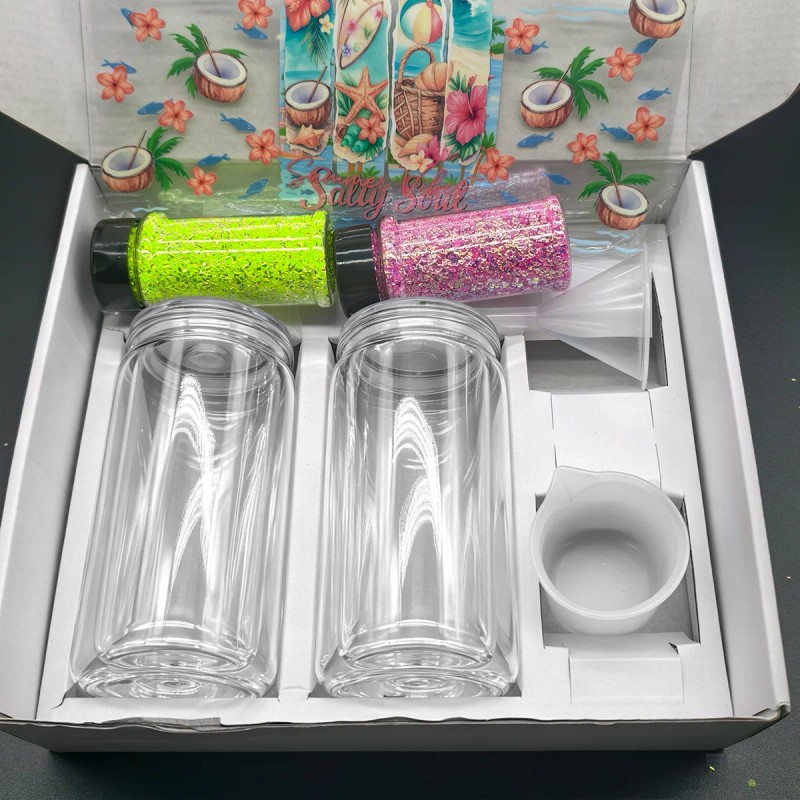 s Snow Globe Tumbler Supplies 16oz DIY Double Wall Plastic