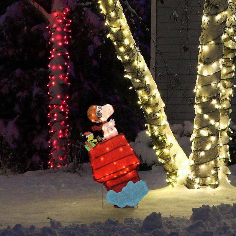 ProductWorks 32" Peanuts LED 3D Snoopy Red Baron