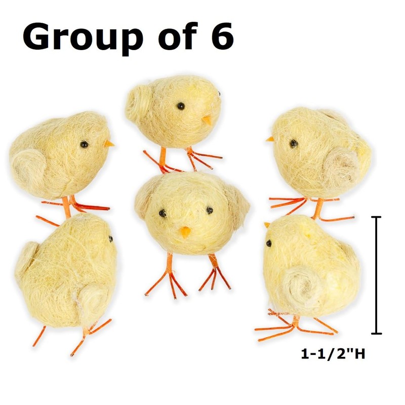 Factory Direct Craft Pack of 6 Baby Chicks for Easter