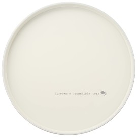Nakanishi Kogei 1193015 Range Round NS Antibacterial Tray, Peach White, Mazia, 9.4 inches (24 cm), Boxed, Made in Japan