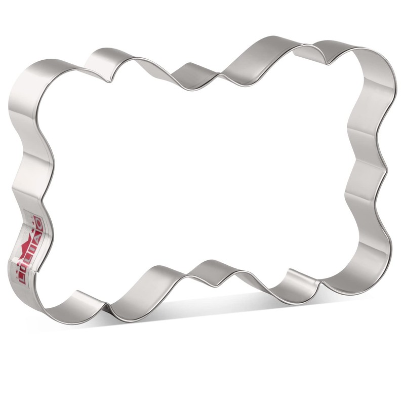 LILIAO Large Rectangle Fancy Plaque Cookie Cutter Frame Sandwich Fondant