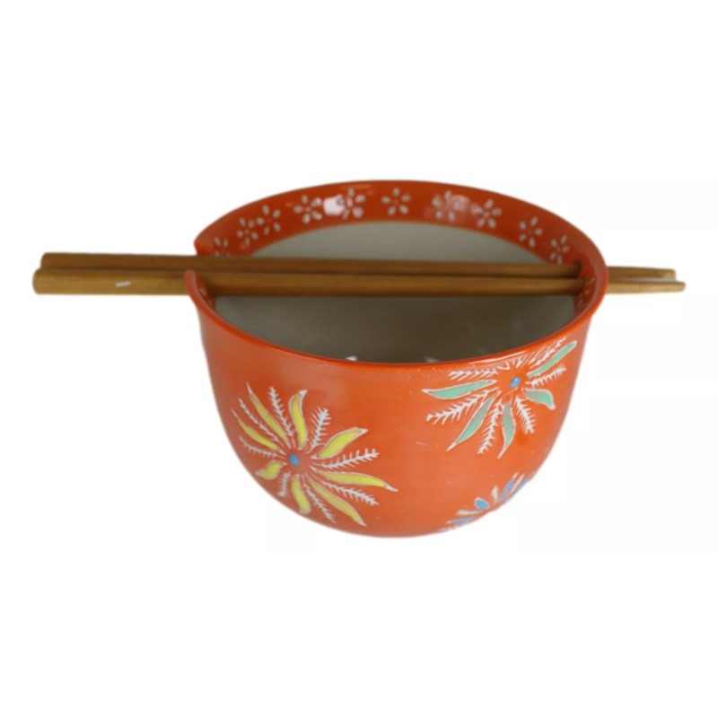 Ebros Gift Japanese Flower Blossoms Ceramic Ramen Udong Noodle Soup