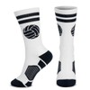 ChalkTalkSPORTS Volleyball Performance Crew Socks - Classic Ball - White
