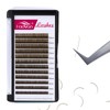 FADVAN Brown Volume Eyelash Extensions 0.07mm D Curl, 8-14mm Mixed