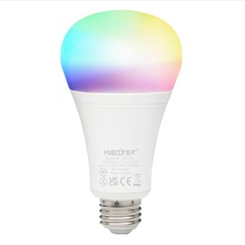 MiBOXER FUT105 E26 12W RGB+CCT LED Bulb, 2.4G RGB+CCT Bulb, Bulb, 2.4GHz RF Remote Controllable