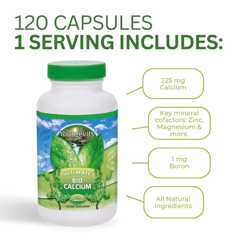 Youngevity Bio Calcium™ - Bioavailable Chelated Calcium + Magnesium, Zinc,