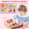 QuickMart 5-in-1 PINK Toddler Busy Board – Montessori Sensory Toy