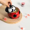 SOCOSY Ceramic Ladybug Sugar Bowl with Lid, Sugar Container, Sugar
