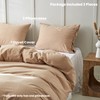 BISELINA 100% Washed Cotton Duvet Cover Set 2pcs with Bowknot