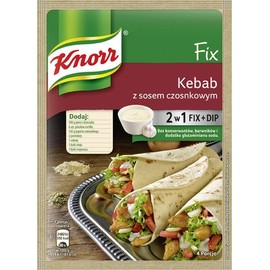 Knorr Fix Kebab z Sosem Czosnkowym Kebab with Garlic Sauce Marinade 2 in 1 Fix + Dip (3-Pack)
