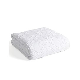 YnM Exclusive Cooling Weighted Blanket Rayon Derived from Bamboo, Bed Blanket for One Person of 140lbs, Ideal for Queen/King Bed (48x72 Inches, 15 Pounds, Cutting Motif/Rayon Derived from Bamboo)