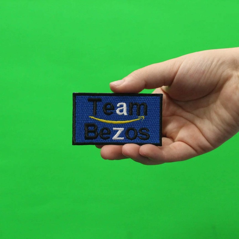 Team Bezos Box Logo Embroidered Iron On Patch
