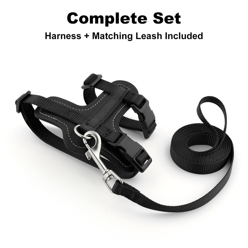 Plutus Pet Adjustable Cat Harness and Lead Set, Quick Release,