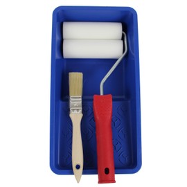 CRINSTON - Paint Roller Set, Professional Quality Painter's Roller - 2 x Foam Rollers 11 cm Fine Straight, 1 x Paint Tray, 1 x Paint Roller Hanger, 1 x Brush 25 mm