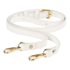 sourcing map Purse Strap, Leather Adjustable Replacement Strap for Women's Crossbody Handbags Bag, 0.6" Wide, 41-51" Long (White)