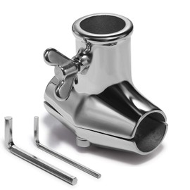 ZOMCHAIN Flag Pole Holder, Rail Mount, Marine Grade 316 Stainless Steel