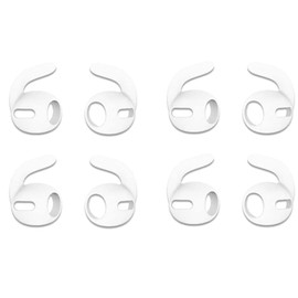 ALXCD Sport Ear Tips Compatible with Galaxy Buds 3 Earbuds SM-R530NZAFXAR, 4 Pairs Sport Anti-Slip Eartips Replacement Silicone Earbuds Tips, Compatible with Galaxy Buds 3 SM-530N 4 Pairs White