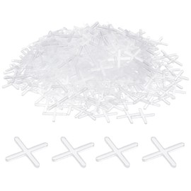 HARFINGTON 200pcs Tile Spacers 2mm Hard Plastic Cross Tiles Leveler Spacer Installation Ceramic Spacing Clips for Wall Floor