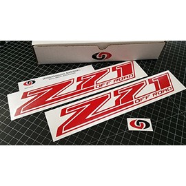 Z71 Off Road Decals (2-Pack) Bedside Fender Stickers Fits 2014-2024 Chevy Silverado 1500 2500 3500 Select Color: (Gloss Red)