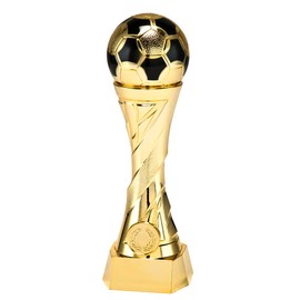 Larius Trophy Award Football in Gold and Silver with Desired Engraving (without Desired Text, Gold, XL)