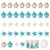 SUNNYCLUE 1 Box 100Pcs Sea Turtle Beads Turquoise Starfish Bead