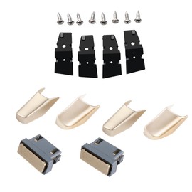 XYgdhqpt 2PCS Front Armrest Lid Latch Console Lock and Pull Strap 2 Door Repair Kit Combo Set Compatible with 2003-2011 Lincoln Town Car (Pull Strap + End caps +Armrest Lid Latch)