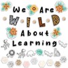 Ctosree 134 Pcs Safari We are Wild About Learning Bulletin