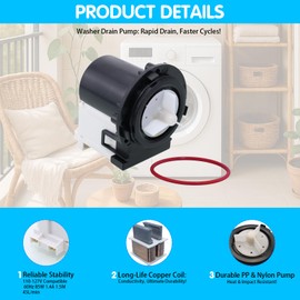 WM3570HVA WM3570HWA WM2650HRA WM3488HW WM2501HWA Washer Drain Pump for LG