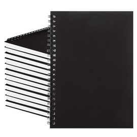 MIVIDE 24 Pack Black A5 Spiral Notebook, 8.2 x 5.7 Inch 120 Pages Hardcover Spiral Lined Notebook Journal, Lined Travel Bulk Writing Paper Notebook for School Business Office Supplies