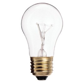 Satco S3814 130V Medium Base 25-Watt A15 Light Bulb, Clear