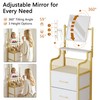 Small Makeup Dresser with Mirror for Bedroom, Narrow Vanity with