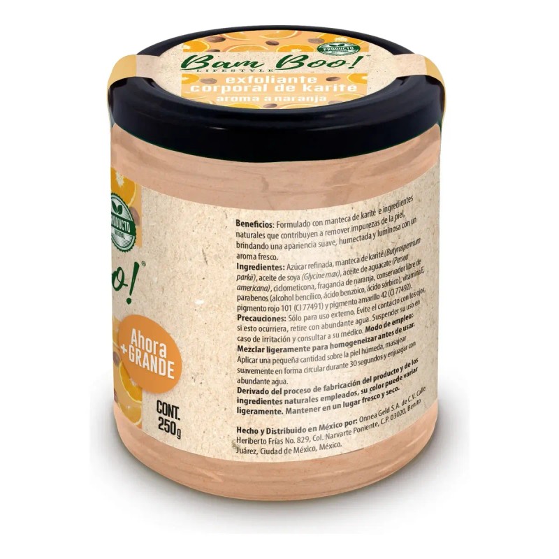 Exfoliante Corporal Base Aceite Aroma Vainilla 250g Bam Boo!