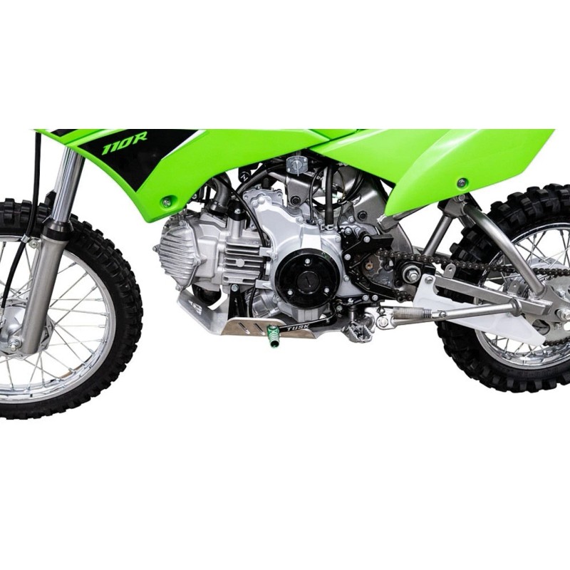 Tusk Aluminum Skid Plate Silver For Kawasaki KLX110 2002–2025