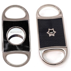 Cigar Boulevard Perfect Cigar Cutter Star Silver-Black Carbon Fiber.