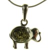 Baltic amber and sterling silver 925 elephant animal pendant (no