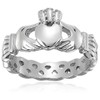 ELYA Jewelry Womens Stainless Steel Claddagh with Celtic Knot Promise