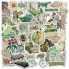 50pcs Aesthetic Green Stickers, Waterproof Die-Cut VSCO Sticker Bundle for