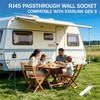RJ45 Passthrough Wall Socket Compatible with Starlink Gen 3,CAT6 Ethernet