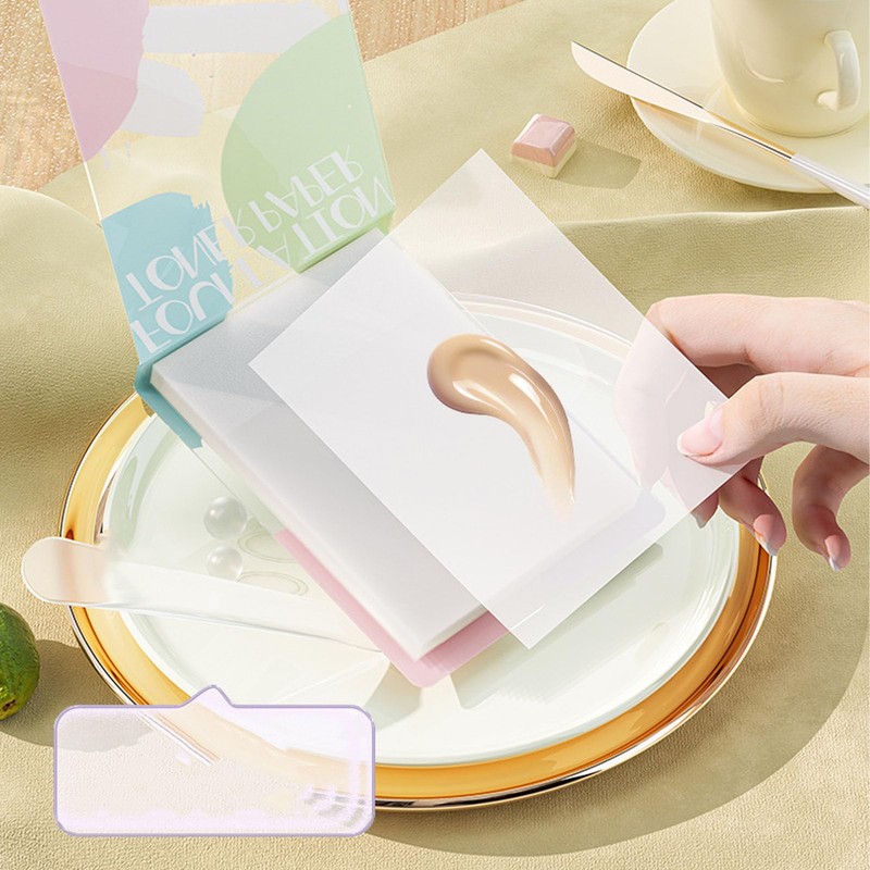 Disposable Makeup Mixing Palette,2Pack /200 Sheets Liquid Foundation Palette Paper