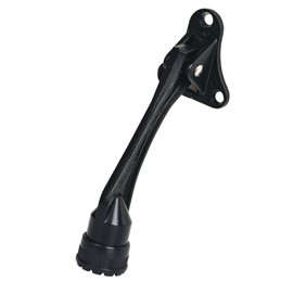 CG PLUS Door Stopper, Kick Down Door Stops for Heavy Doors, with Rubber Tip and Spring Lever, Adjustable, Easy to Set Down and Release, 4-Inch, for Wide Doors (4inch x 2pack, Black)