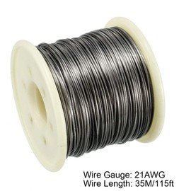 sourcing map Heating Wire 0.7 mm 21AWG Super Fine Cable FeCrAl Resistance Wire 115 ft Length